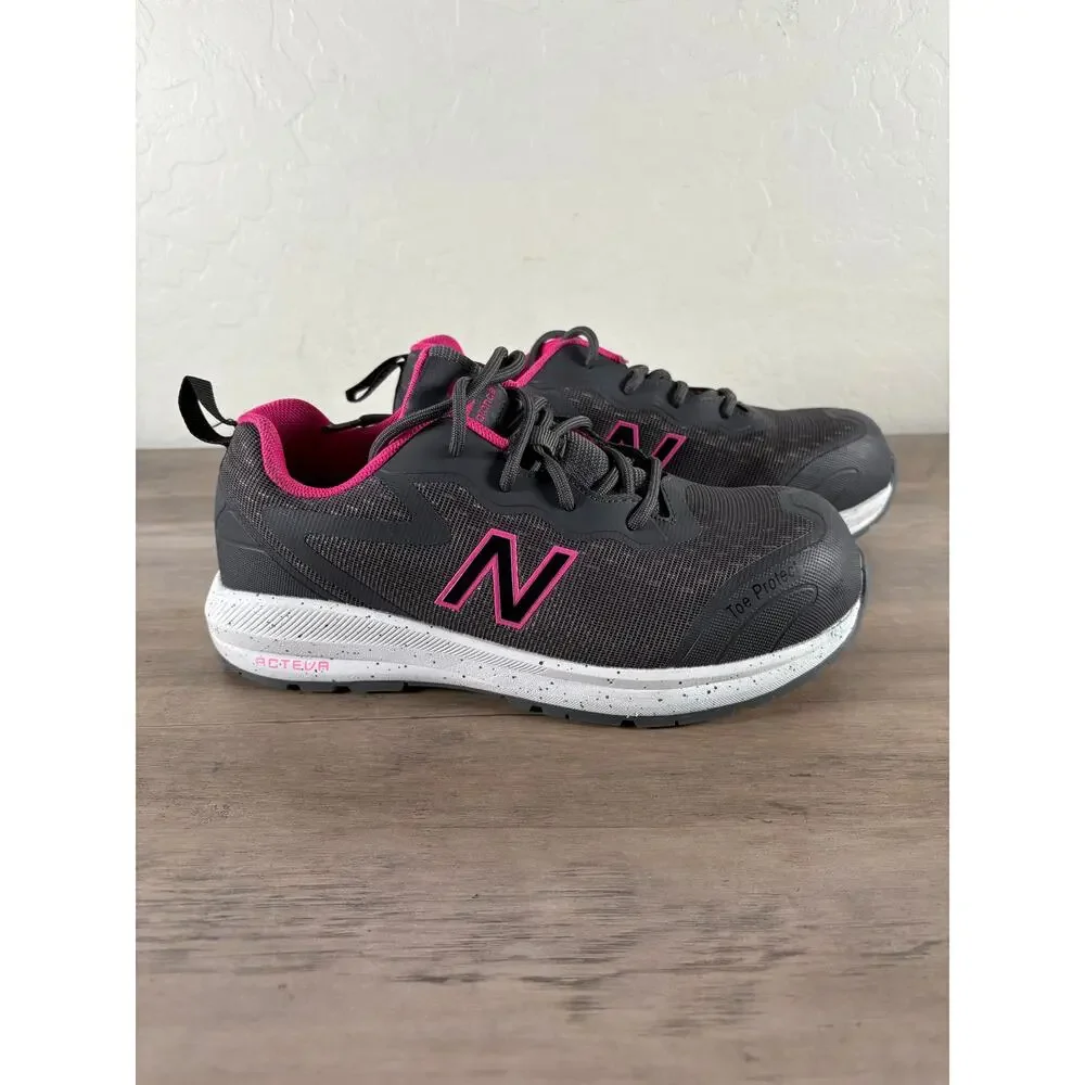 New Balance Logic Comp Toe‎ Gray Pink Women's Work Shoes Size 6 EU 37- NWOB